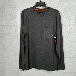 Bass Outdoor Men's Long-Sleeve Ribbed T-Shirt - Caviar Medium $49